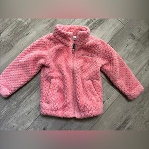 Columbia Full Zip Fleece Jacket Baby Girls Size 12-18M Pink.